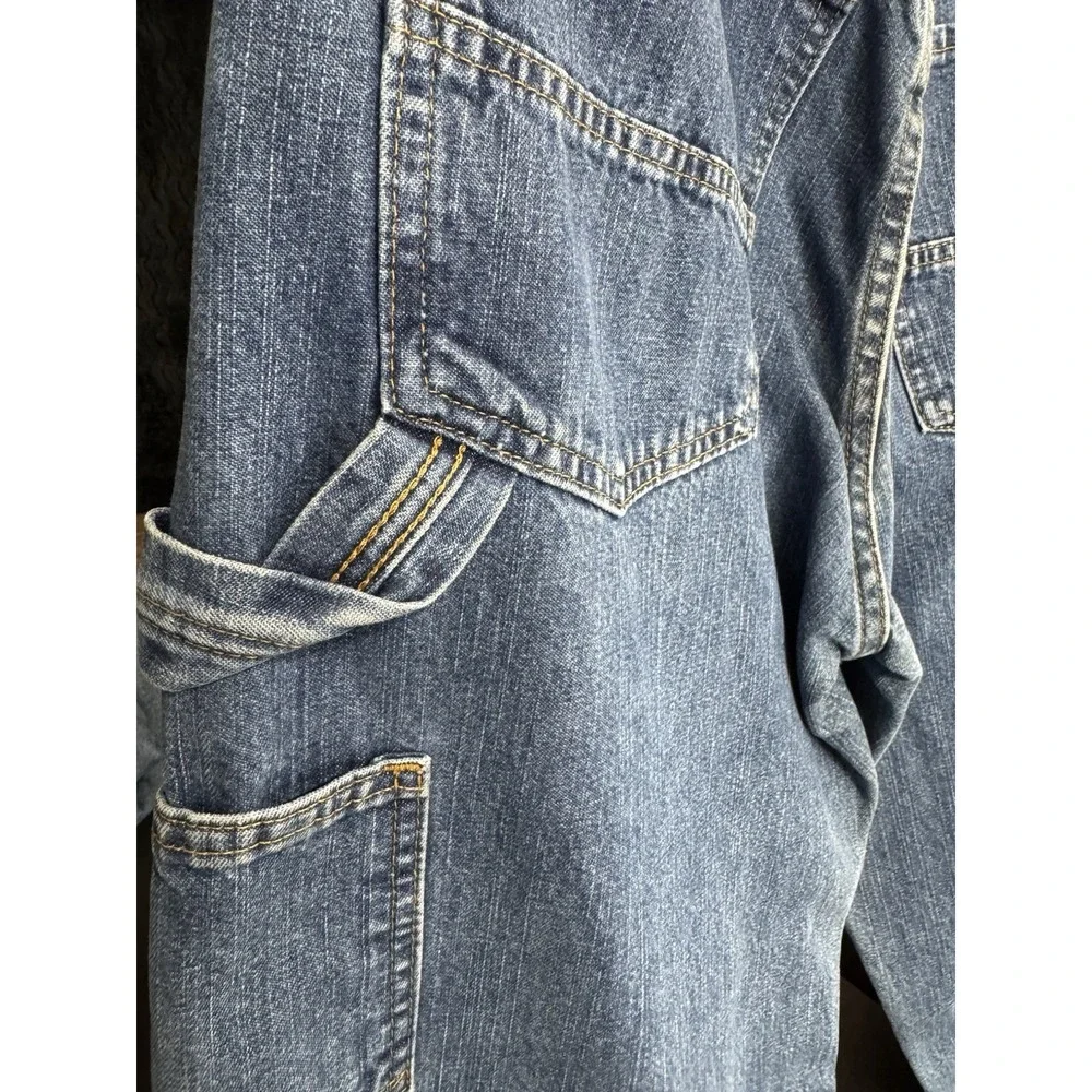Bailey's Pt Carpenter Jeans Men's 33x34 Blue Denim Utility Work Pants Cotton